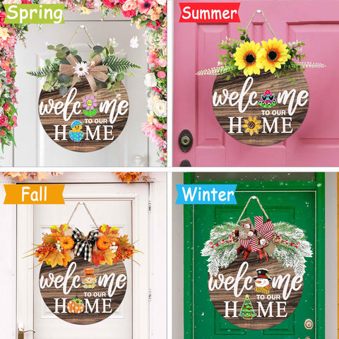 OWUH spring wreath front door image adds bright, inviting seasonal styling.