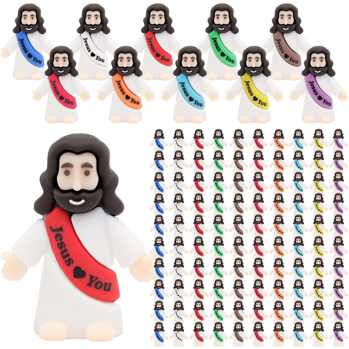 Owurha Jesus Love You red mini figurine for classroom rewards and gifts