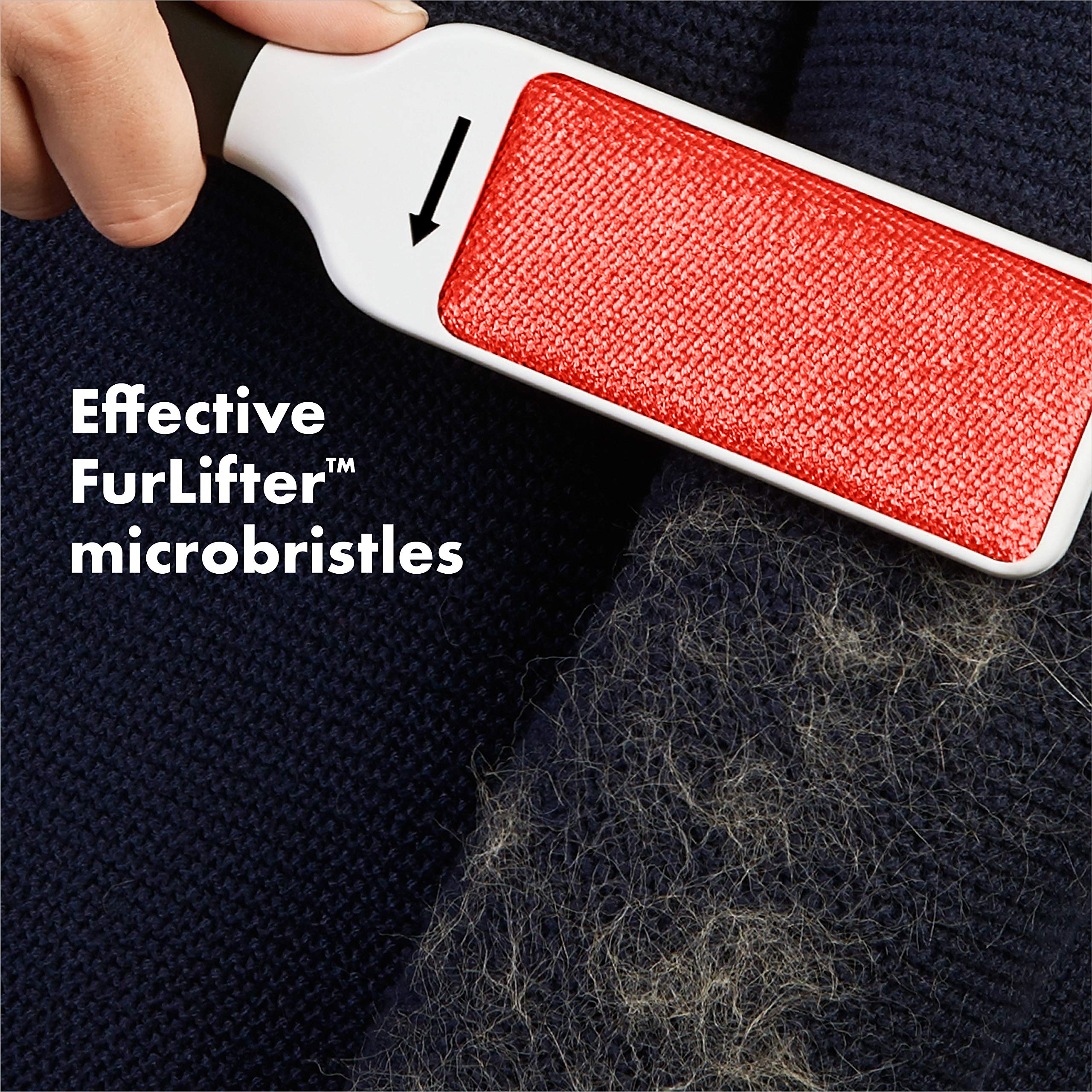 OXO FurLifter in action on a shirt removing pet hair