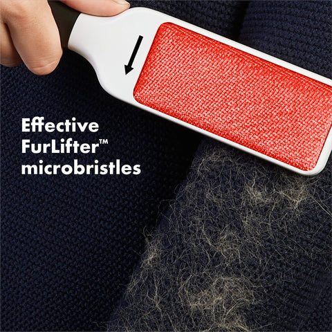 OXO FurLifter in action on a shirt removing pet hair