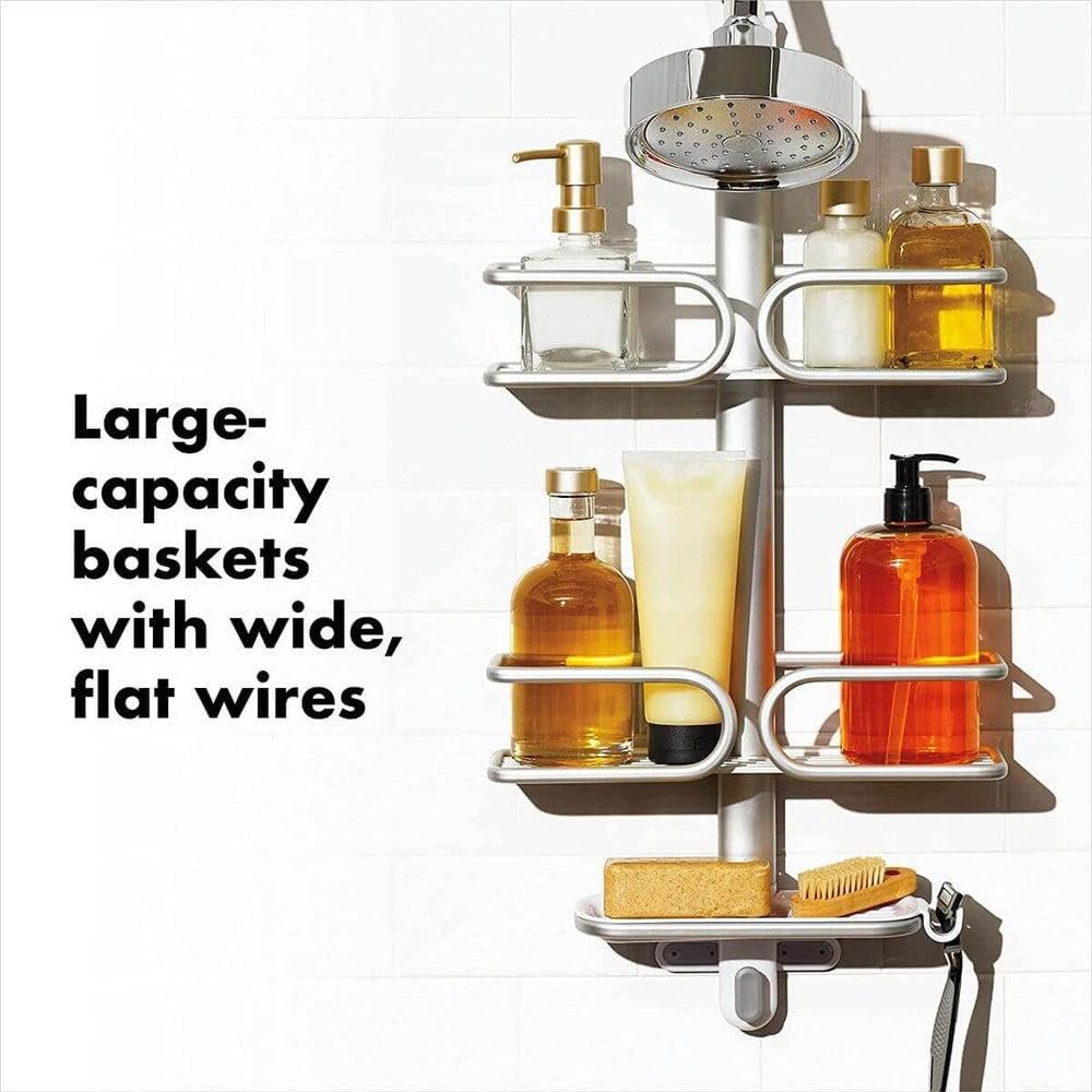 Built-in razor holder keeps blades within easy reach