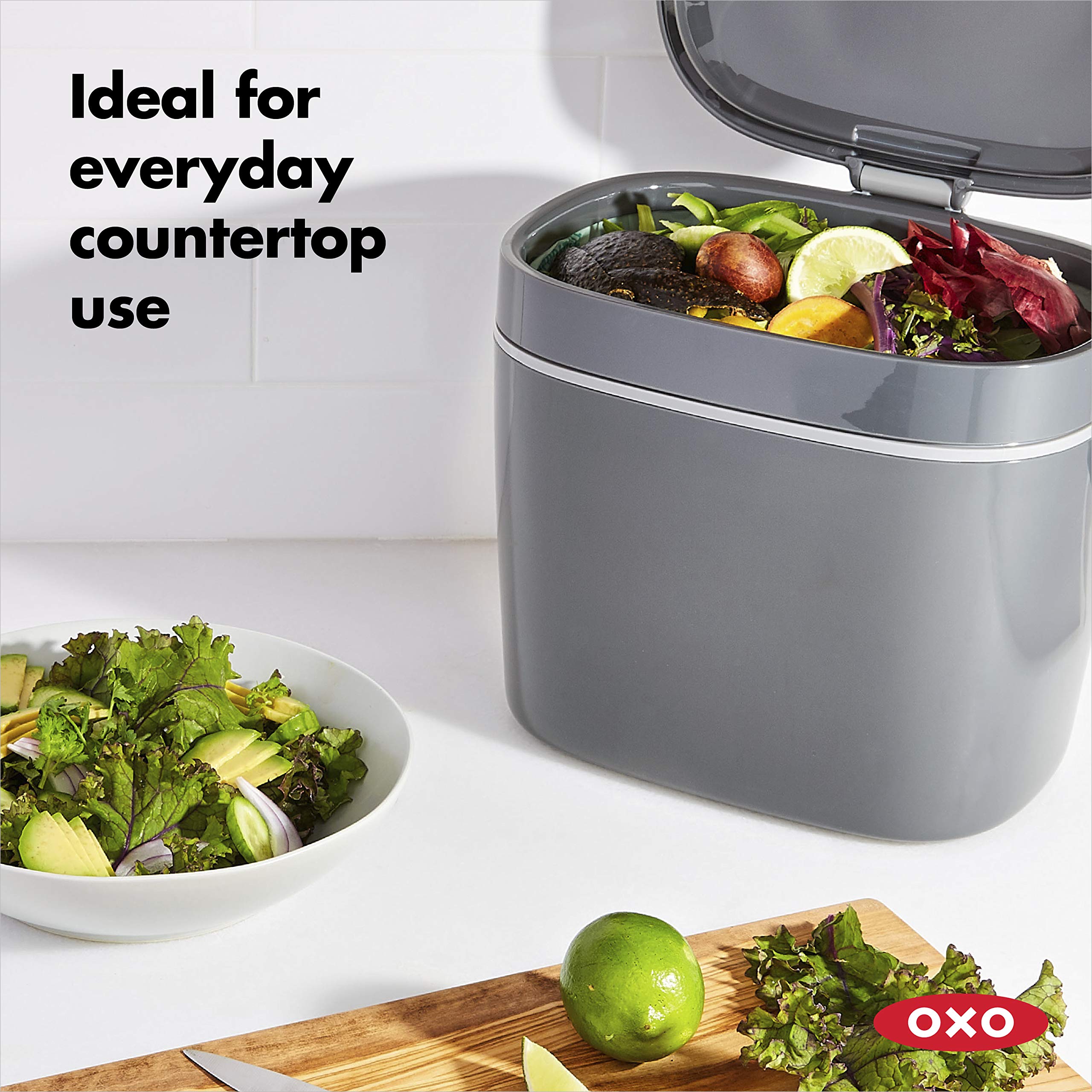 OXO Good Grips internal bucket, dishwasher-safe for easy cleaning.