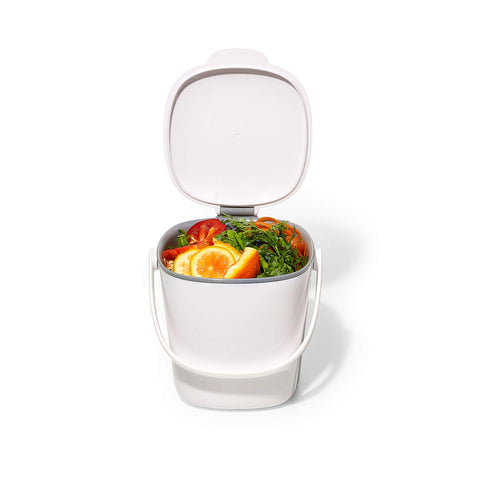 OXO Good Grips compost bin fits easily on many countertops.