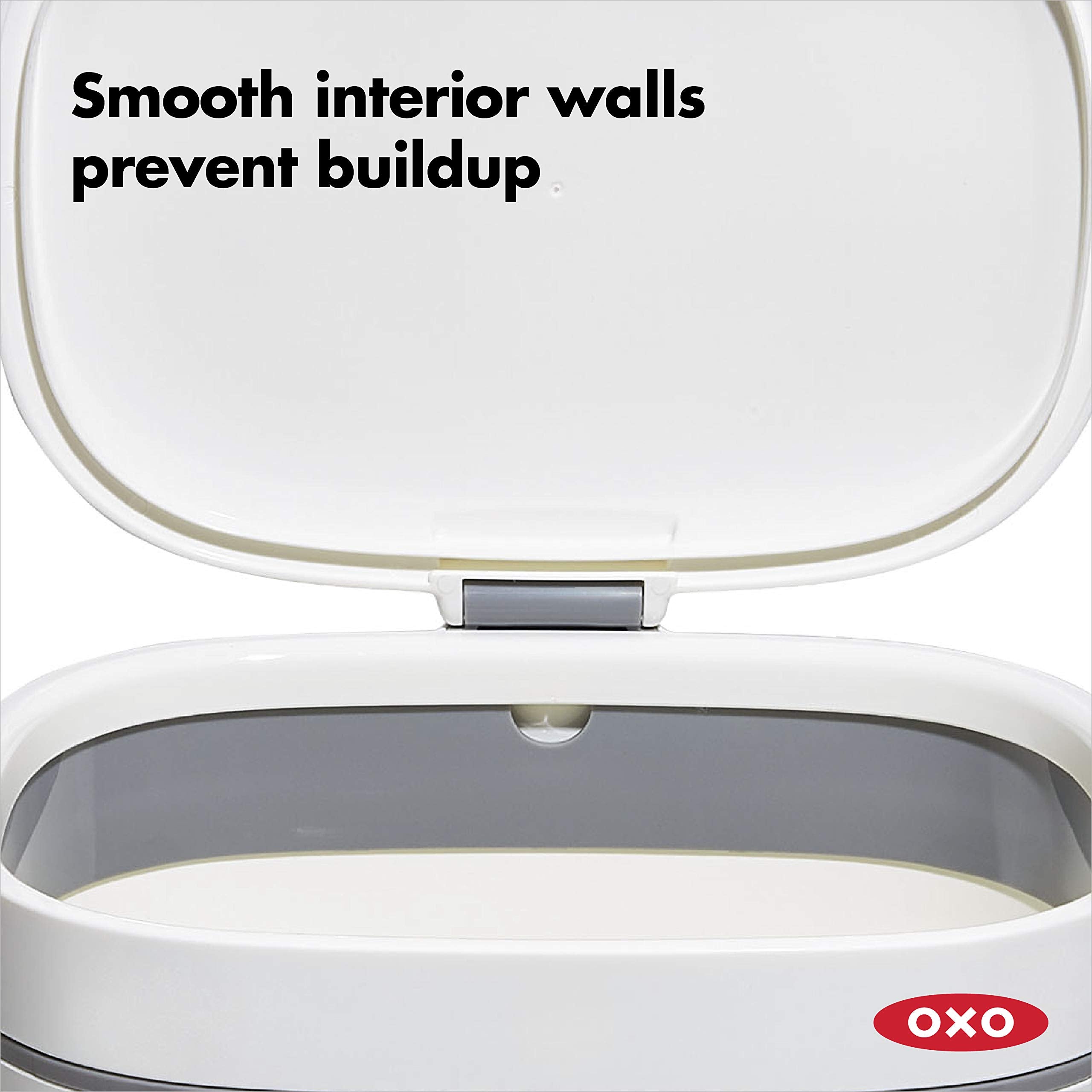 OXO Good Grips compost bin, inside view, removable bucket eases cleaning.