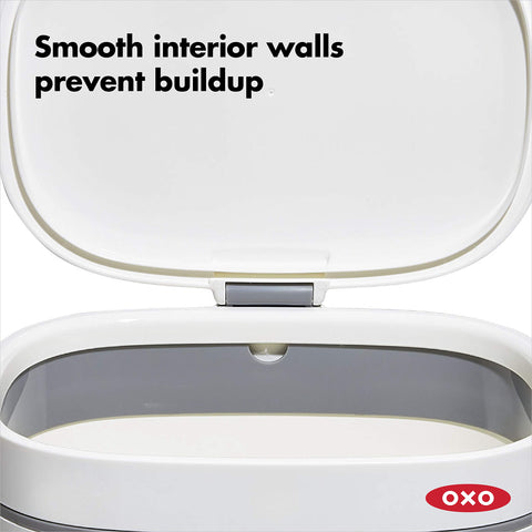 OXO Good Grips compost bin, inside view, removable bucket eases cleaning.