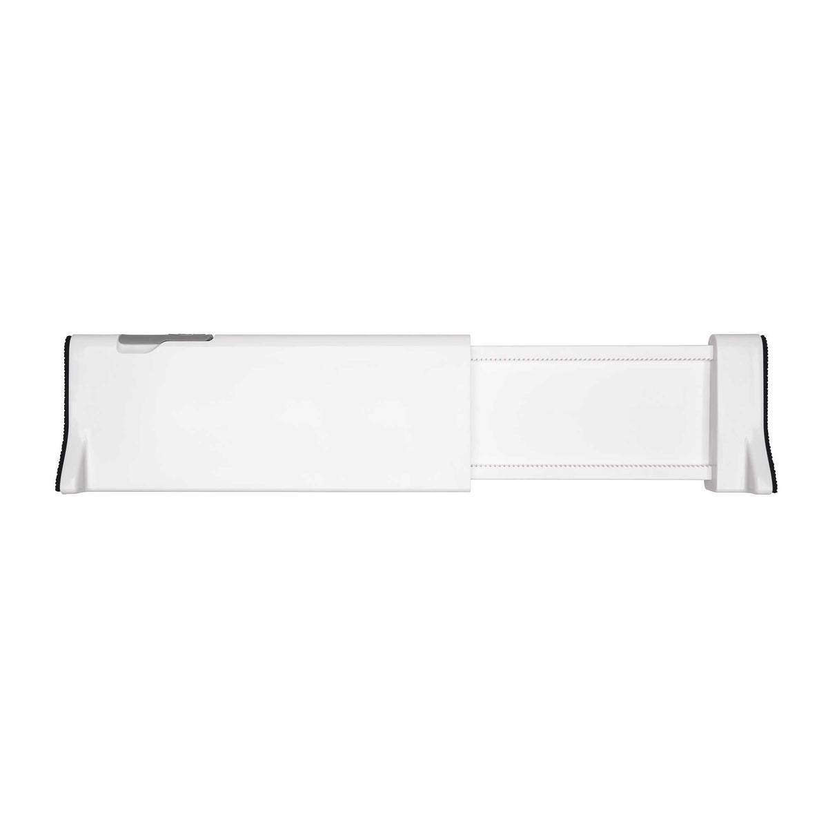 OXO Good Grips expandable dresser drawer divider extended in a drawer for tidy sections