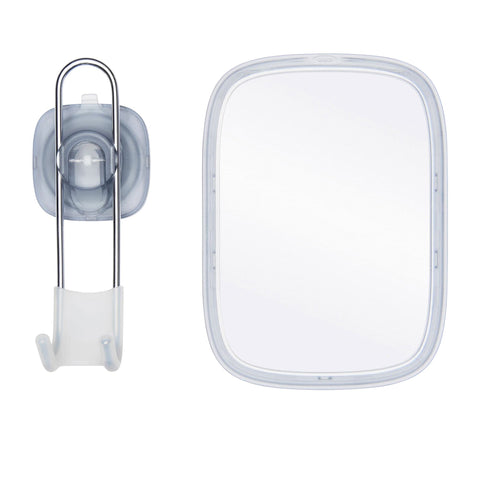 OXO Good Grips shatterproof acrylic mirror resists breakage in steamy bathrooms.
