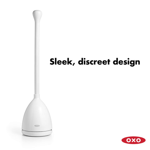 OXO Good Grips sturdy construction supports regular bathroom use.
