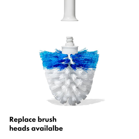 OXO Good Grips vented canister keeps bathroom supplies fresh.