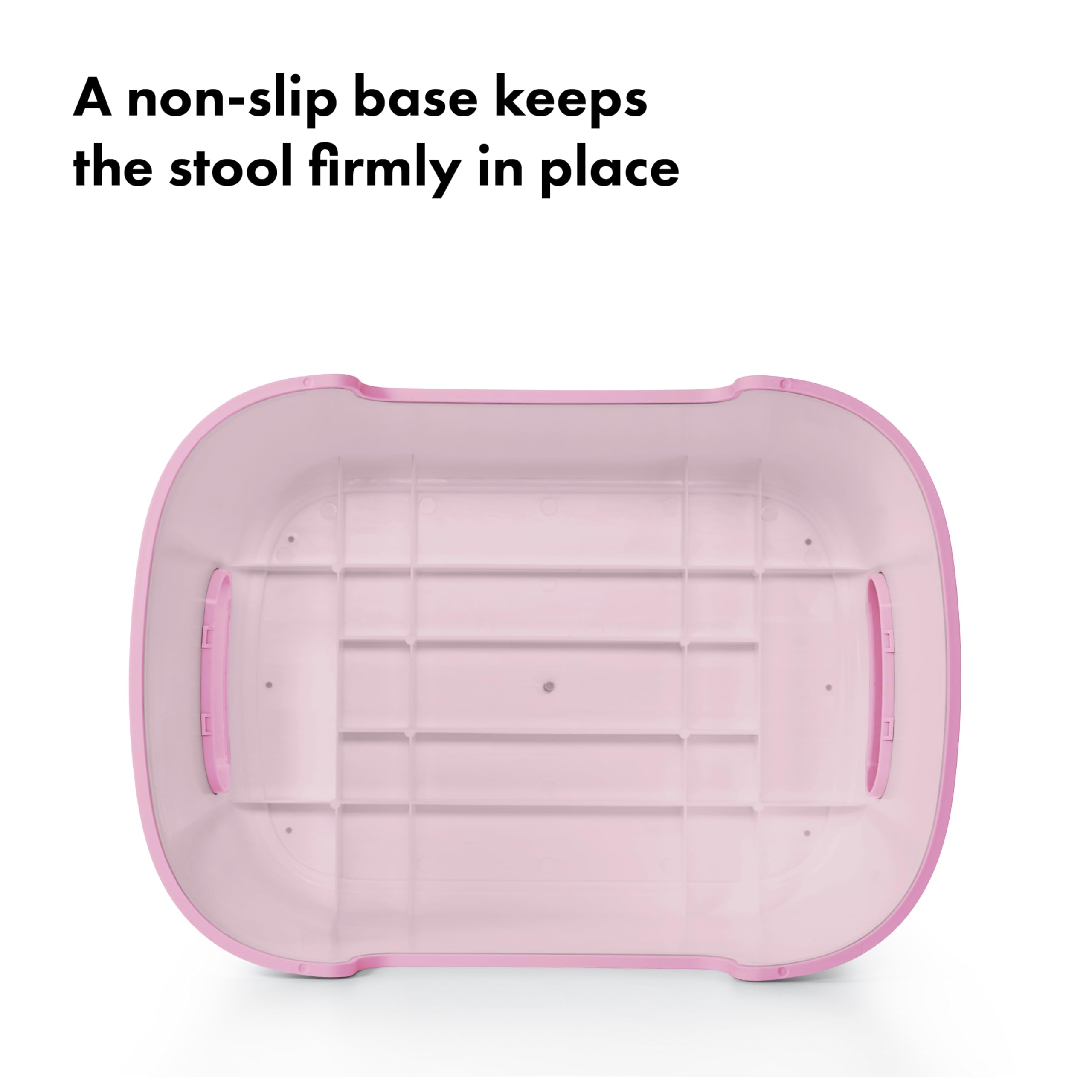 OXO Tot Step Stool Blossom has a non-slip base for stability.