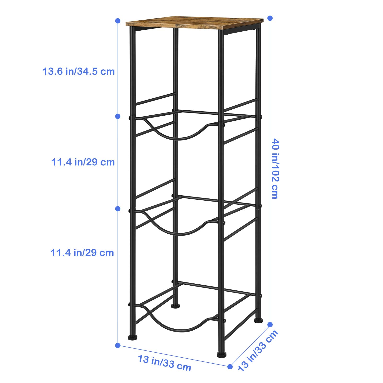 OYEAL 3-tier organizer side view demonstrates compact stacking