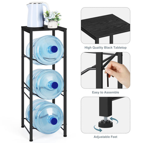 OYEAL 3-tier rack shelves three bottles per tier for easy access