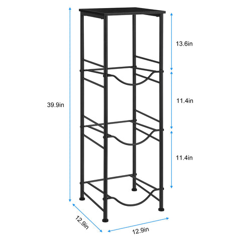 OYEAL 5-gallon bottle rack top shelf black for space-saving storage.