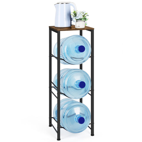 OYEAL 5-gallon water jug holder front view keeps bottles organized and accessible.