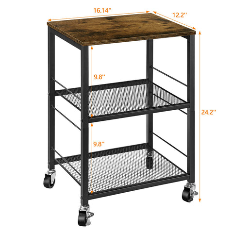 OYEAL narrow end table with stable metal frame for steady bedside placement.