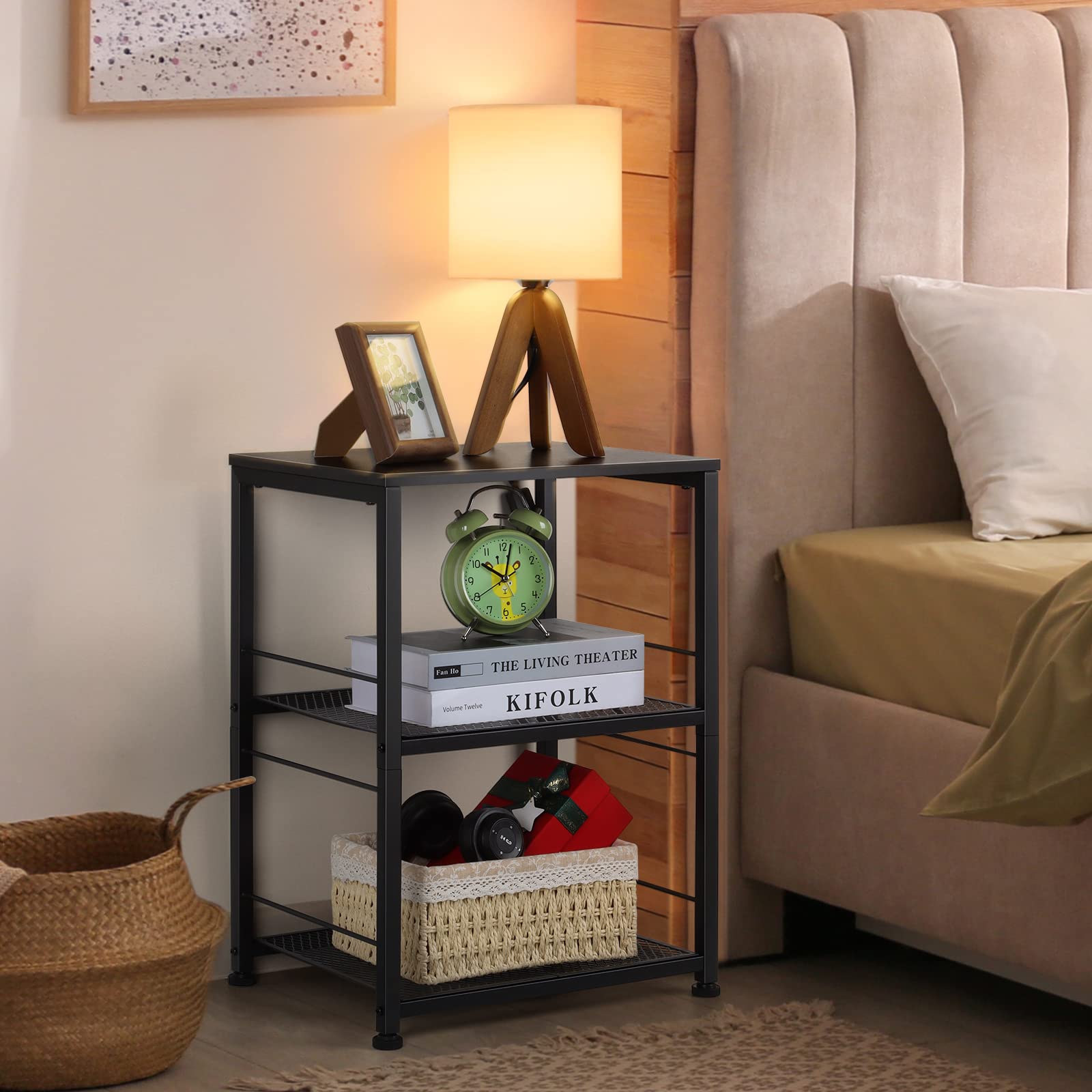 OYEAL Night Stand assembly in minutes with clear hardware.