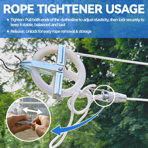 oyhqes clothesline expansion bolts secure tree installation outdoors