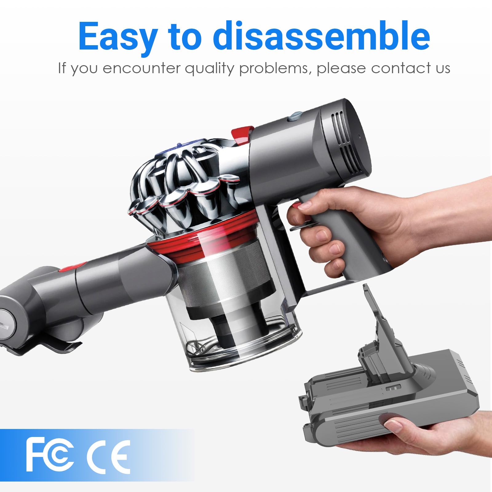 Kit contents: cleaning brush and screwdriver with battery