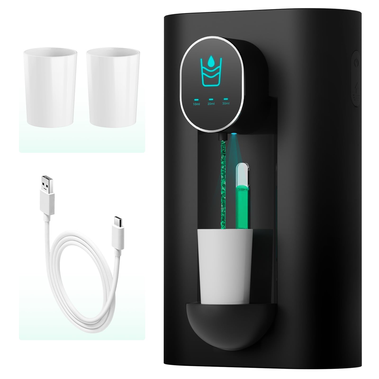 Oylik automatic mouthwash dispenser front view with touchless sensor for hands-free hygiene