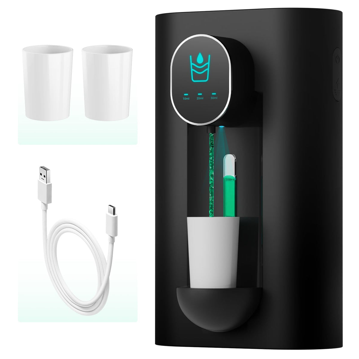 Oylik automatic mouthwash dispenser front view with touchless sensor for hands-free hygiene