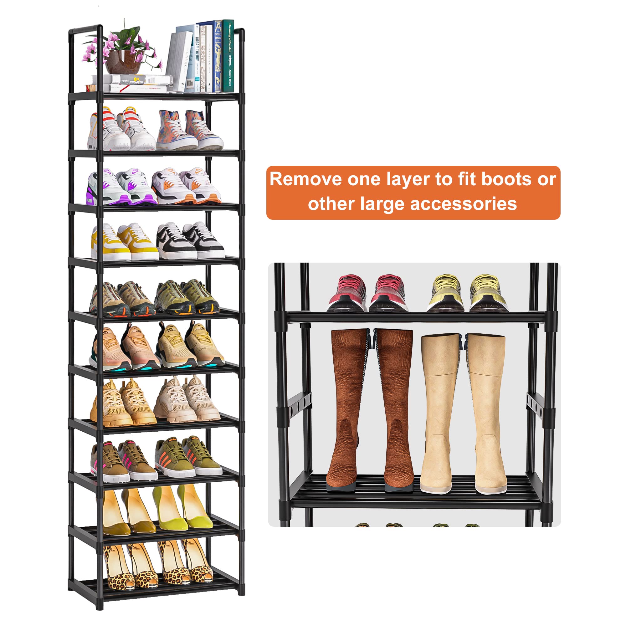 OYREL shoe rack stores bags and boxes alongside shoes