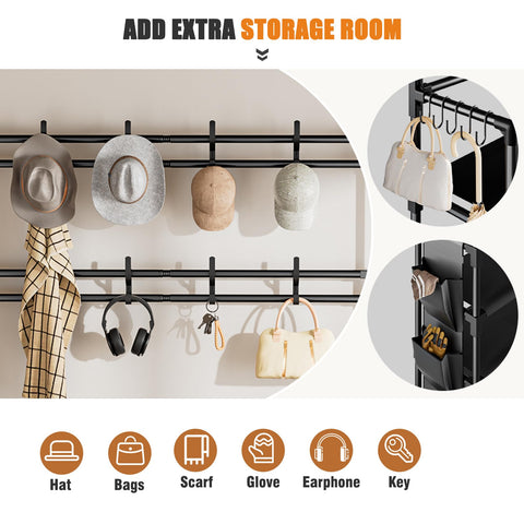 OYREL durable metal frame ensures sturdy, long-lasting shoe organization.