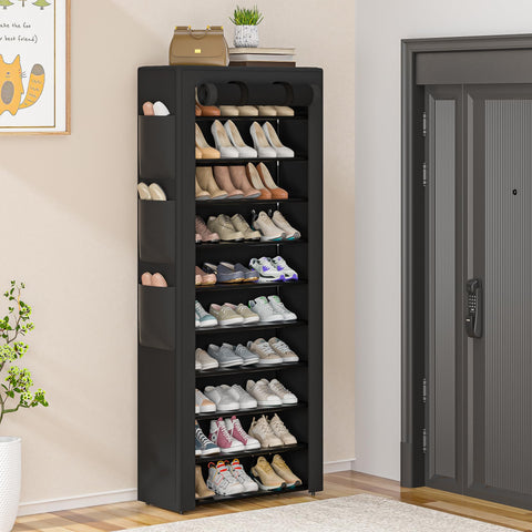 OYREL side pocket close-up in black highlighting convenient small-item storage.