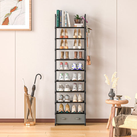 OYREL metal shoe rack frame emphasizes stability for long-term use.