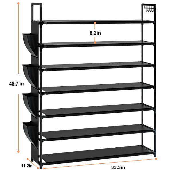 OYREL minimalist black frame highlights clean, modern footwear storage