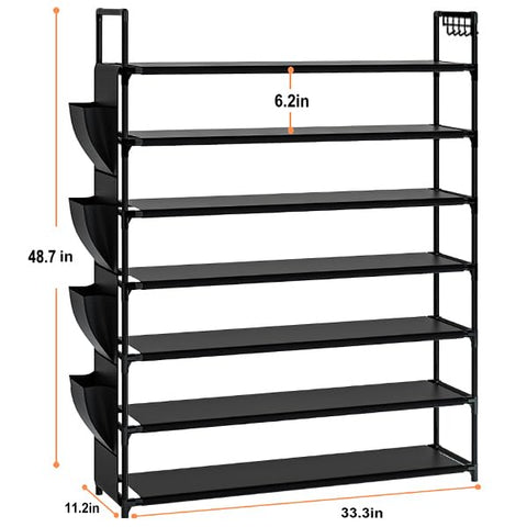 OYREL minimalist black frame highlights clean, modern footwear storage