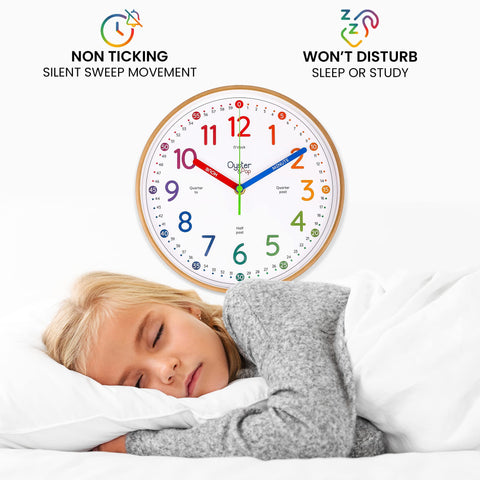 Oyster&Pop Kids Clock includes a free ebook for home classroom activities.