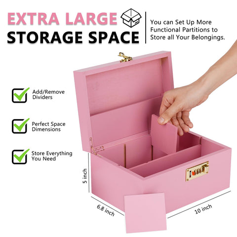 OZCHIN combination-lock box features sturdy hinges and secure access
