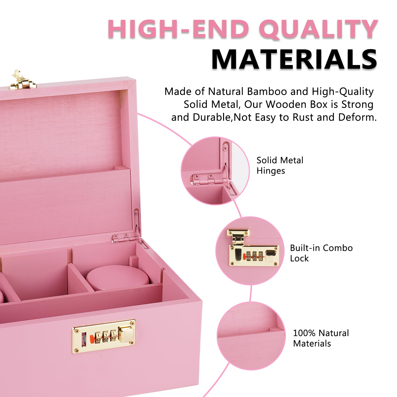 OZCHIN pink decorative storage box suits coffee tables and nightstands