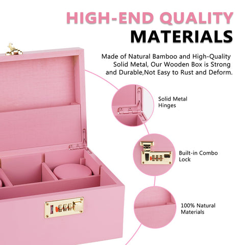 OZCHIN pink decorative storage box suits coffee tables and nightstands