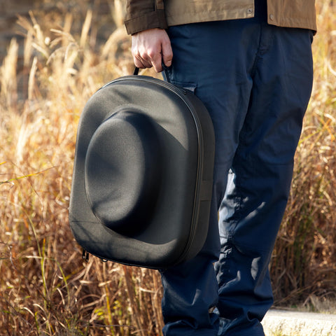 Ozueccr Cowboy Hat Travel Case side strap for easy carrying and handling.