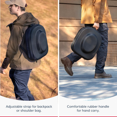Ozueccr Cowboy Hat Travel Case measures 18x15.5x7 inches for two hats.