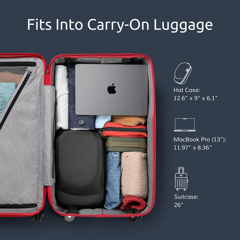 Ozueccr travel case holds up to six caps for compact organization
