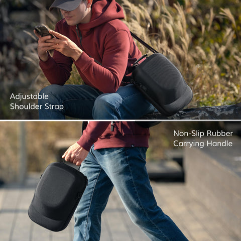 Ozueccr travel case features carrying handle for easy grab-and-go transport
