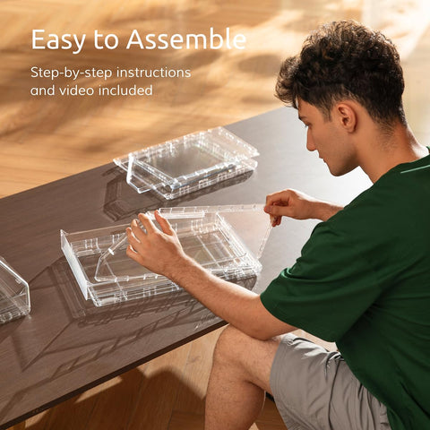 Stackable design maximizes vertical closet space without bulk