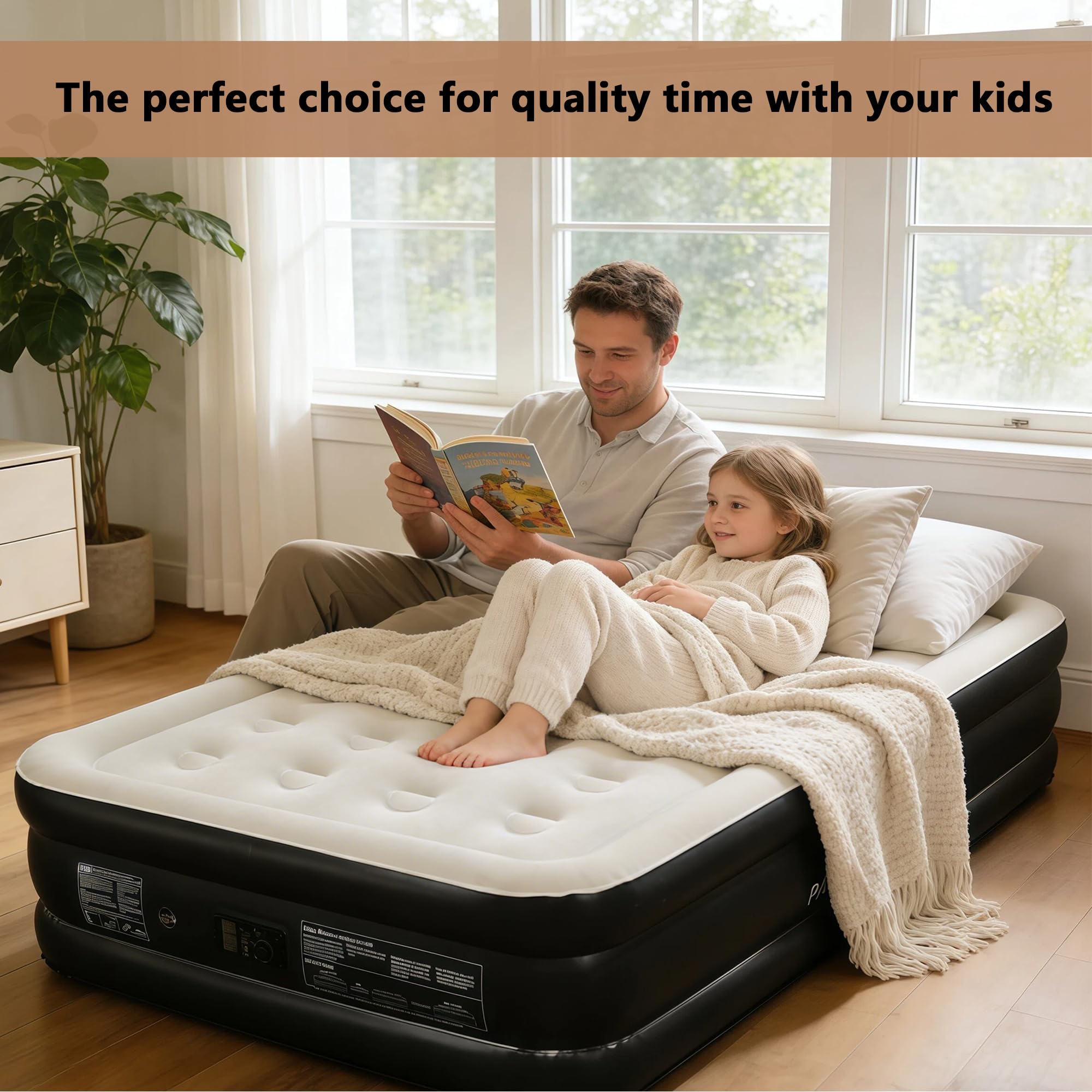 PABCZZ air mattress with 28 coils conforming to body