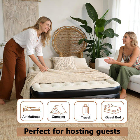PABCZZ queen air mattress with 35 air coils for balanced support