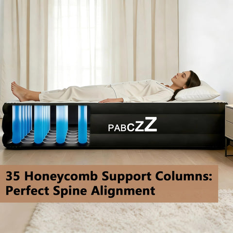 PABCZZ air mattress queen supports up to 650 pounds for heavy use