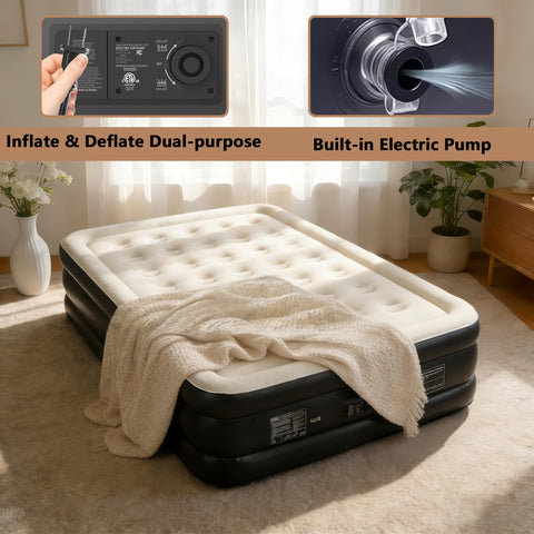 PABCZZ air mattress queen made of eco-friendly PVC for sturdy performance