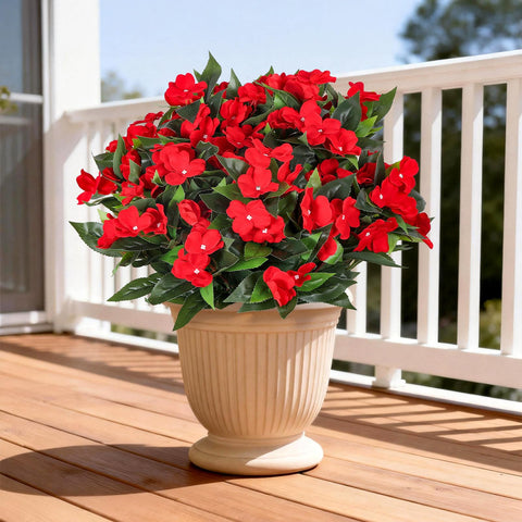 PABREY realistic silk impatiens with lifelike detail