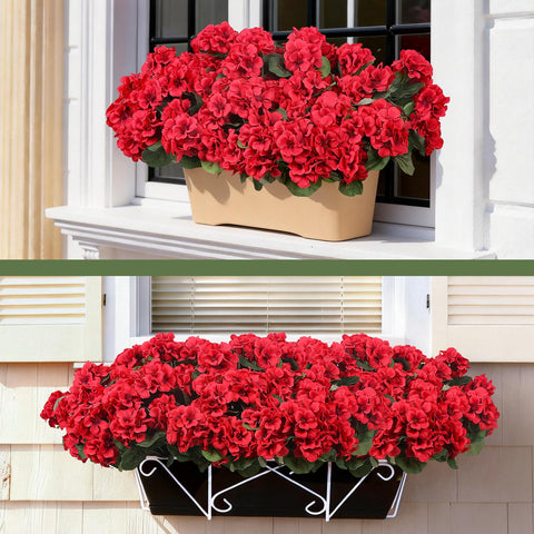 PABREY red geraniums bouquet suitable for patio tables.