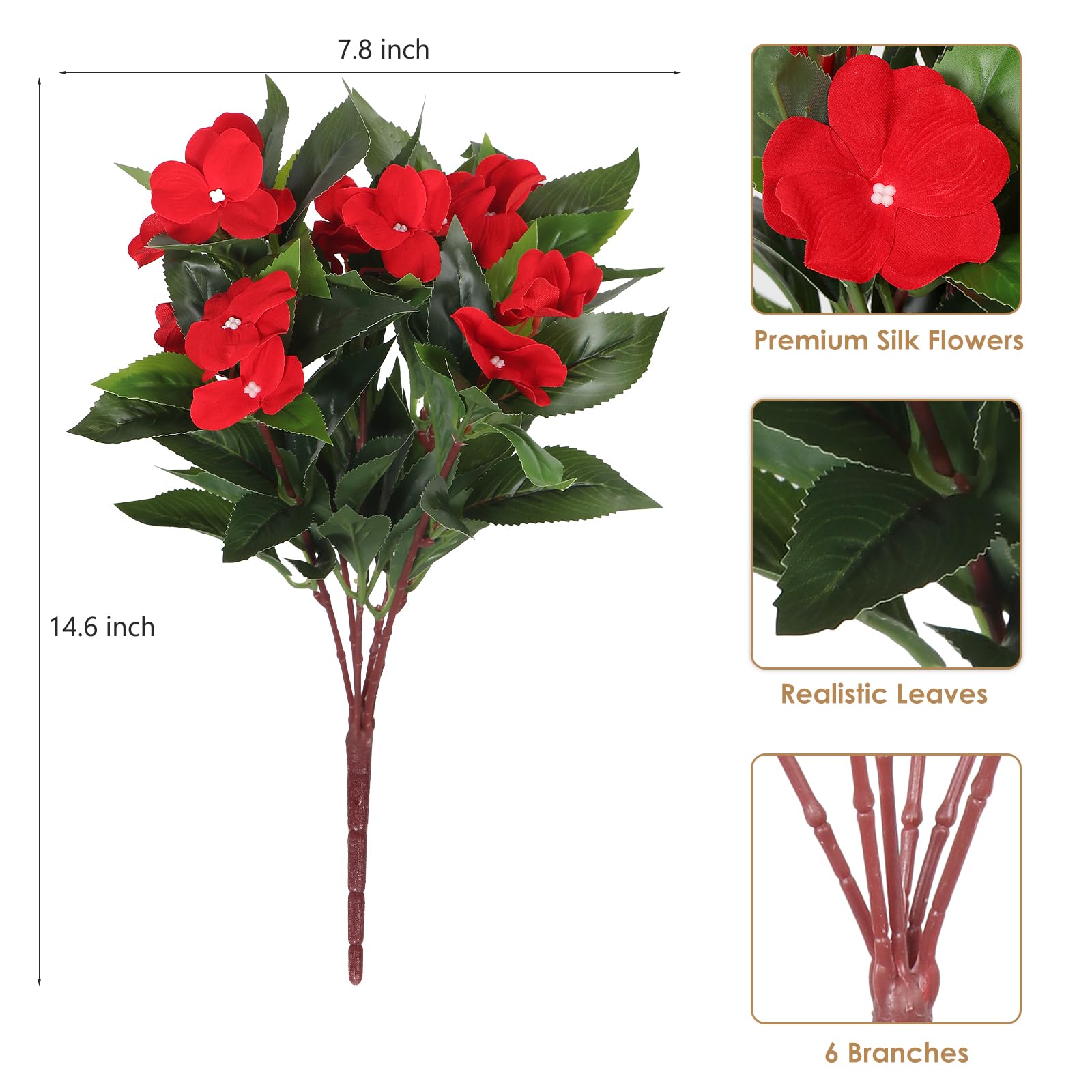 PABREY UV resistant impatiens outdoor flowers withstand sun
