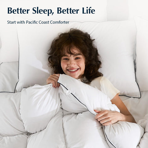 Pacific Coast corner and side duvet tabs help keep the blanket in place.