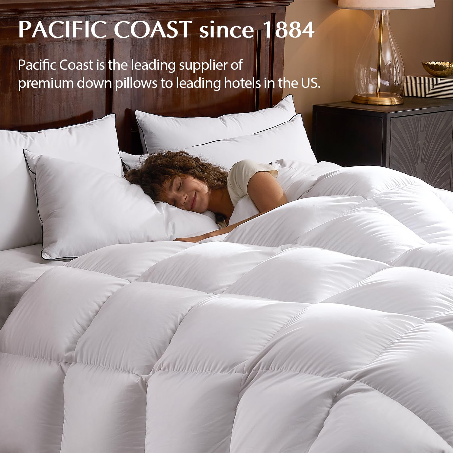 Pacific Coast Bed Pillow machine washable for easy care