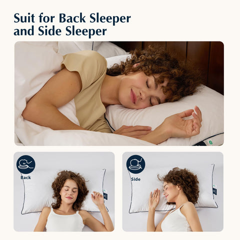 Pacific Coast bed pillow reinforced stitching and piping for durability
