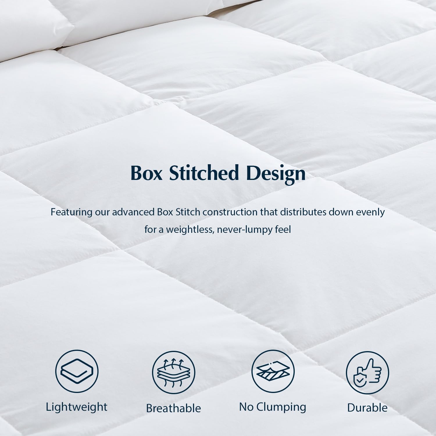 Pacific Coast box-stitch design keeps fill evenly distributed for balanced warmth.